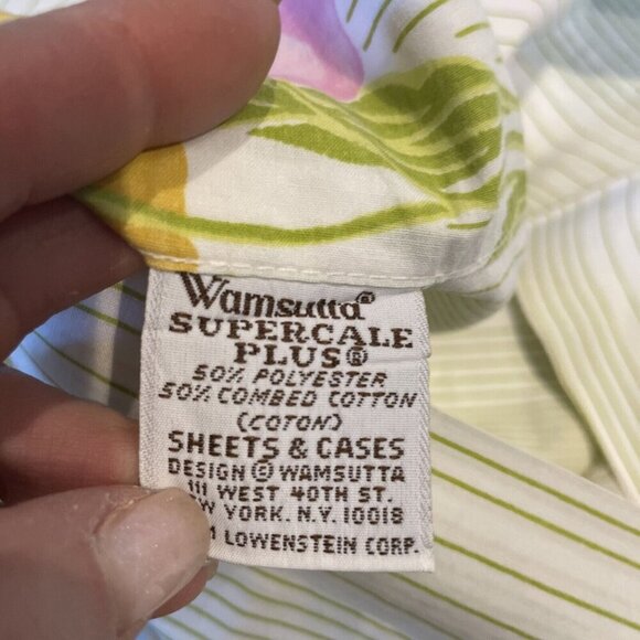 Vintage Wamsutta Supercale Plus Standard Pillowcases Floral Stripes Lot of 3 USA - Picture 6 of 7